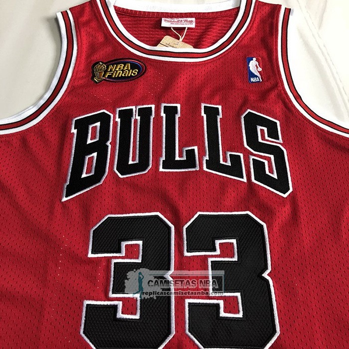 Camiseta Chicago Bulls Scottie Pippen NO 33 1997-98 NBA Finals Mitchell & Ness Rojo